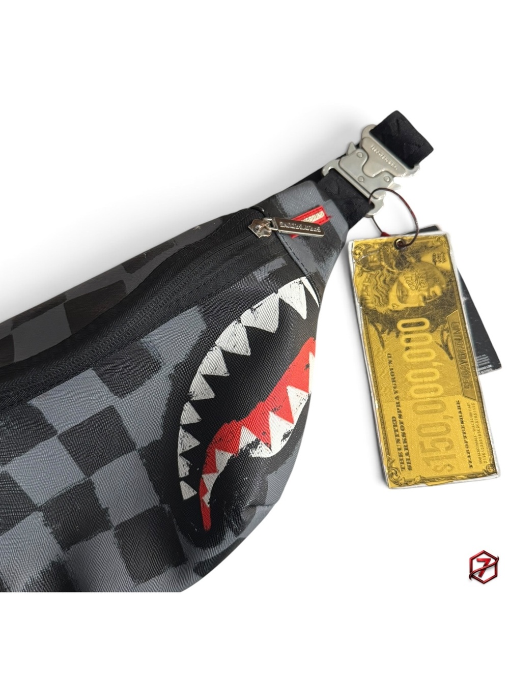 Sprayground Sharks In Paris Grey Crossbody Bag Limited Edition Sold Out HTF